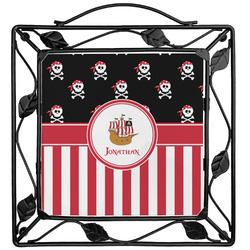 Pirate & Stripes Square Trivet (Personalized)
