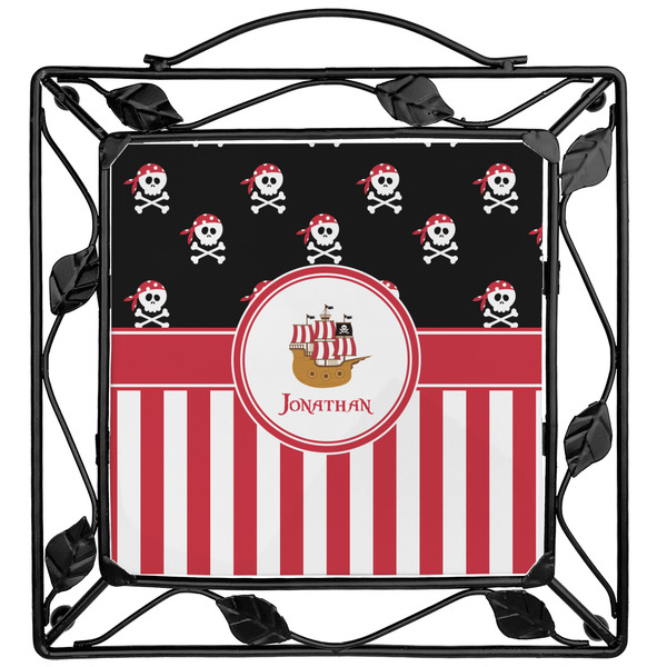 Custom Pirate & Stripes Square Trivet (Personalized)