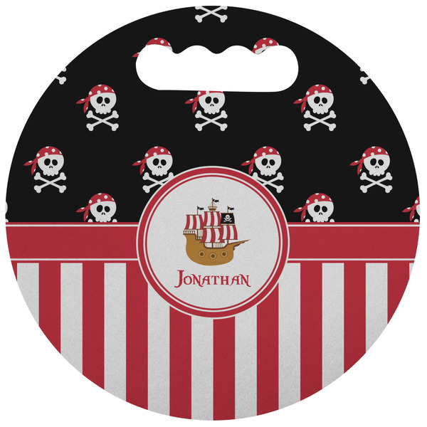 Custom Pirate & Stripes Stadium Cushion (Round) (Personalized)
