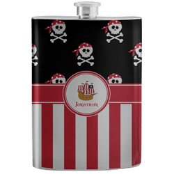 Pirate & Stripes Stainless Steel Flask (Personalized)
