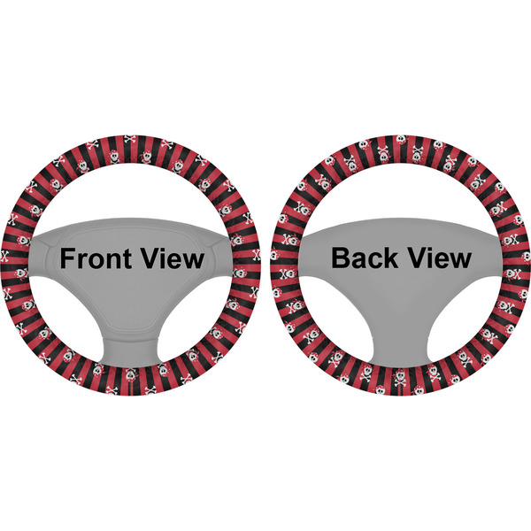 Pirate & Stripes Steering Wheel Cover- Front and Back