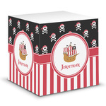 Pirate & Stripes Sticky Note Cube (Personalized)