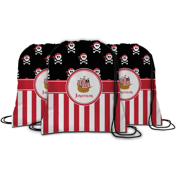 Pirate & Stripes String Backpack - MAIN