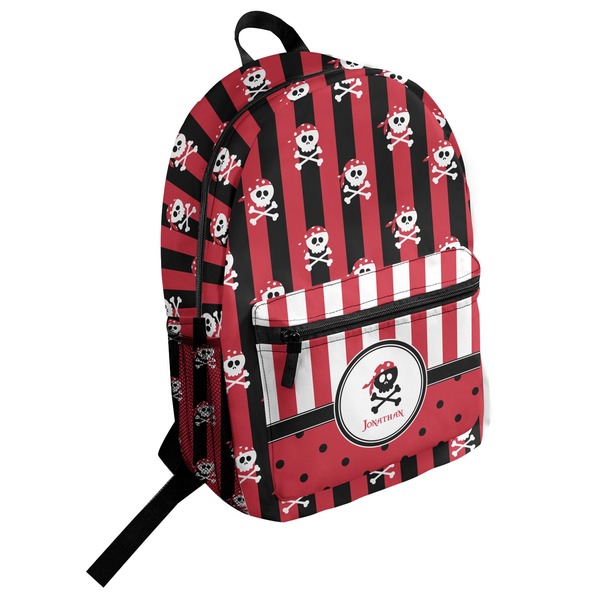 Custom Pirate & Stripes Student Backpack (Personalized)