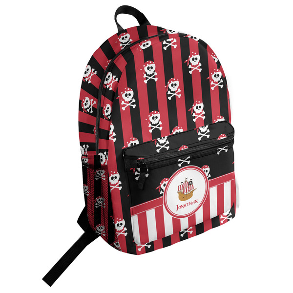 Custom Pirate & Stripes Student Backpack (Personalized)