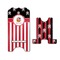 Pirate & Stripes Stylized Phone Stand - Front & Back - Large
