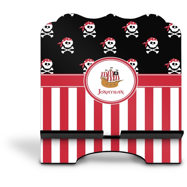 Pirate & Stripes Stylized Tablet Stand - Front without iPad