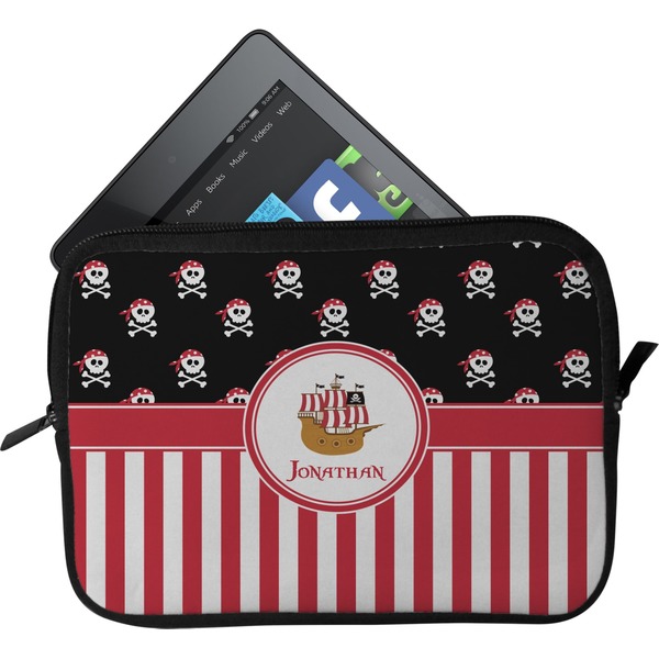 Custom Pirate & Stripes Tablet Case / Sleeve - Small (Personalized)