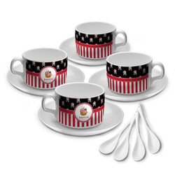 Pirate & Stripes Tea Cup - Set of 4 (Personalized)