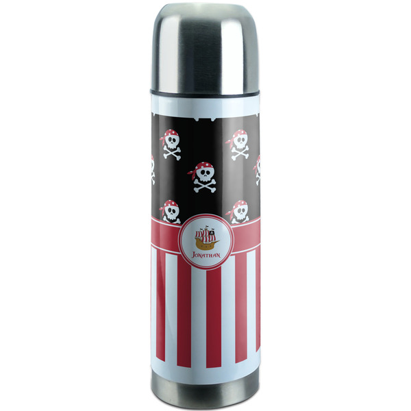 Custom Pirate & Stripes Stainless Steel Thermos (Personalized)