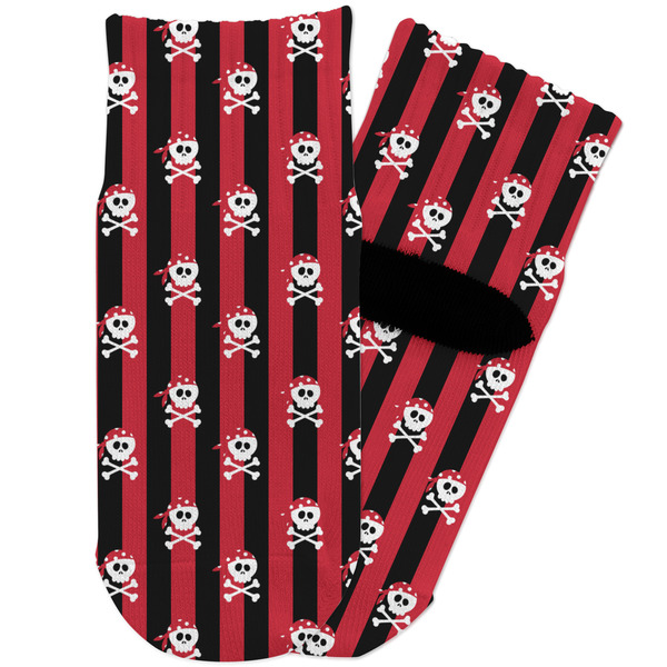 Custom Pirate & Stripes Toddler Ankle Socks