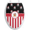 Pirate & Stripes Toilet Seat Decal (Personalized)