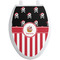 Pirate & Stripes Toilet Seat Decal - Elongated (Personalized)