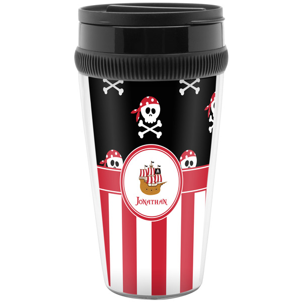 Custom Pirate & Stripes Acrylic Travel Mug without Handle (Personalized)