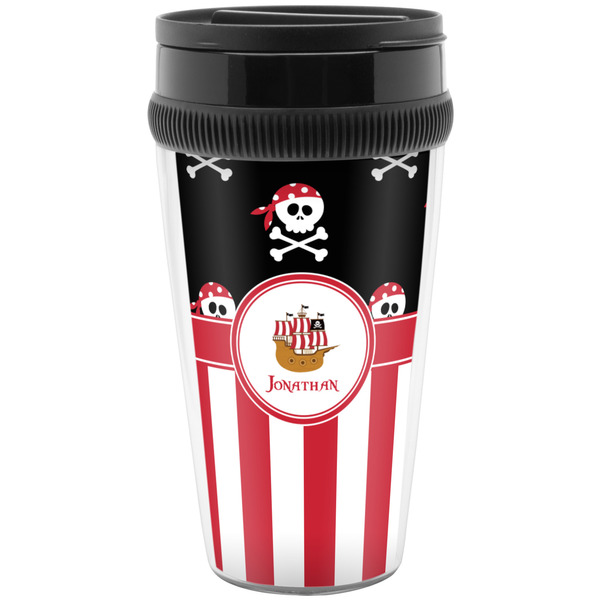 Custom Pirate & Stripes Acrylic Travel Mug without Handle (Personalized)