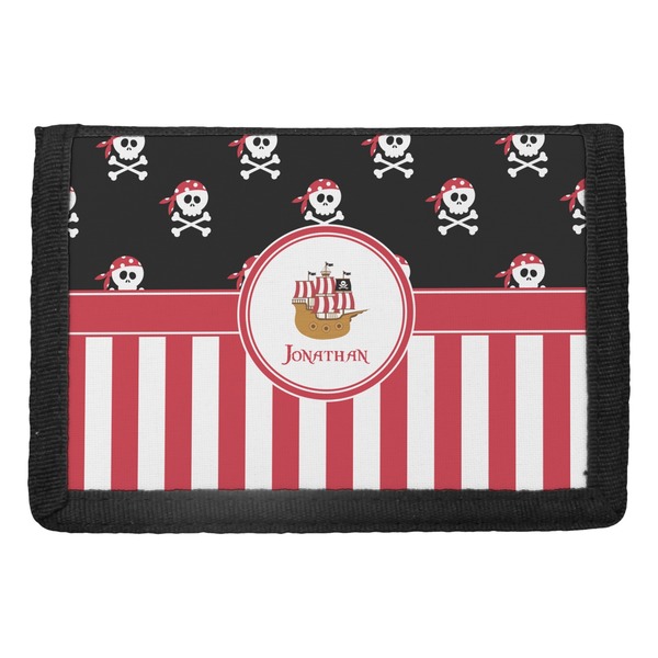 Custom Pirate & Stripes Trifold Wallet (Personalized)