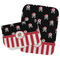Pirate & Stripes Burp Cloths - Fleece - Set of 2 w/ Name or Text