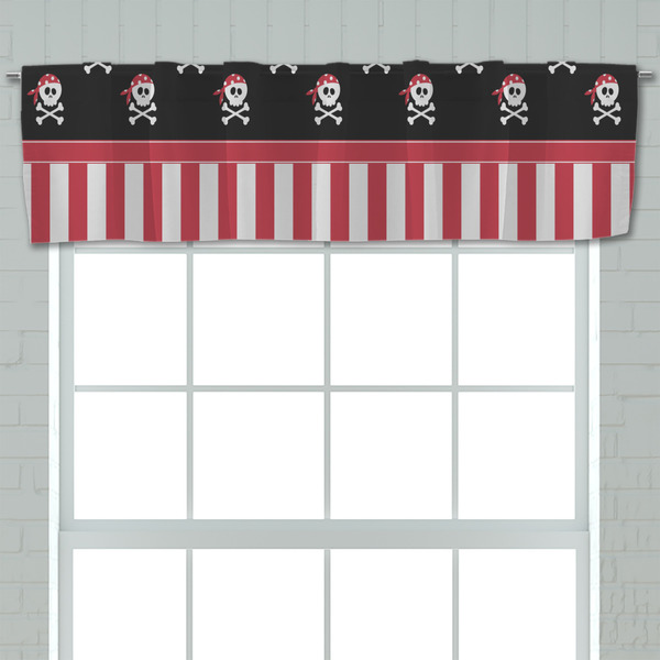Pirate & Stripes Valance - Closeup on window