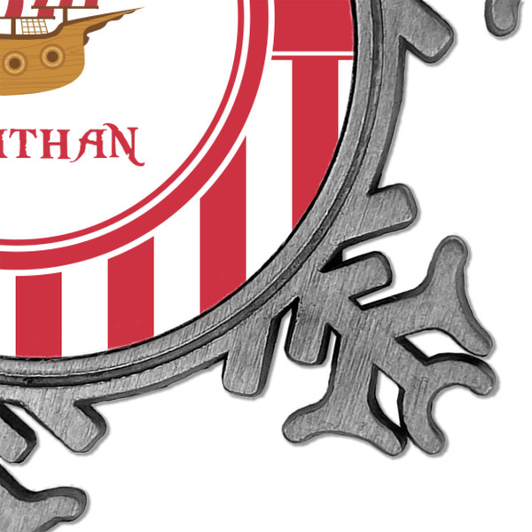 Pirate & Stripes Vintage Snowflake - Detail