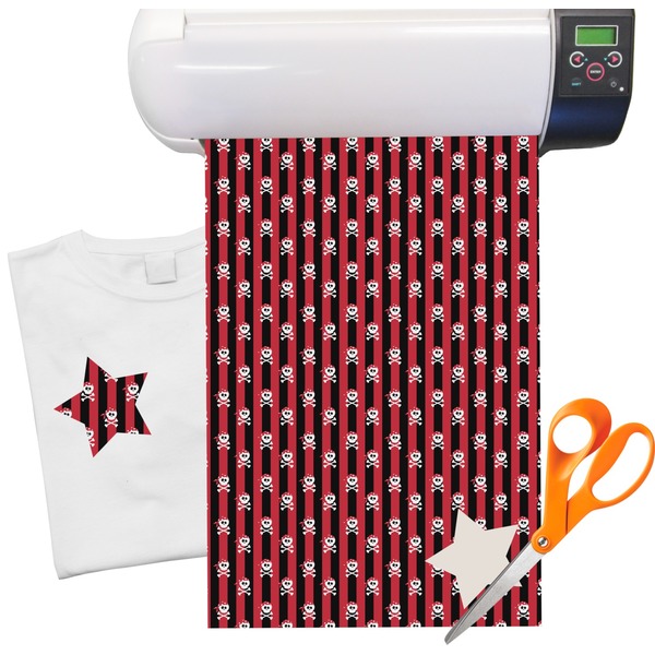 Custom Pirate & Stripes Heat Transfer Vinyl Sheet (12"x18")