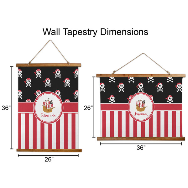 Pirate & Stripes Wall Hanging Tapestries - Parent/Sizing