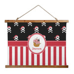 Pirate & Stripes Wall Hanging Tapestry - Wide (Personalized)