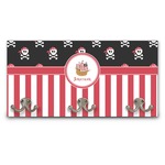 Pirate & Stripes Wall Mounted Coat Rack (Personalized)