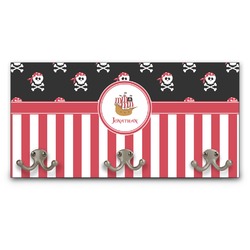 Pirate & Stripes Wall Mounted Coat Rack (Personalized)