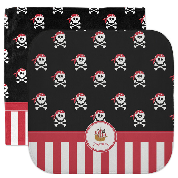 Custom Pirate & Stripes Facecloth / Wash Cloth (Personalized)
