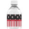 Pirate & Stripes Water Bottle Label - Back View