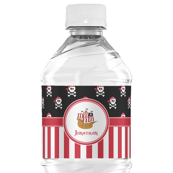 Custom Pirate & Stripes Water Bottle Labels - Custom Sized (Personalized)