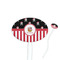 Pirate & Stripes White Plastic 7" Stir Stick - Oval - Closeup