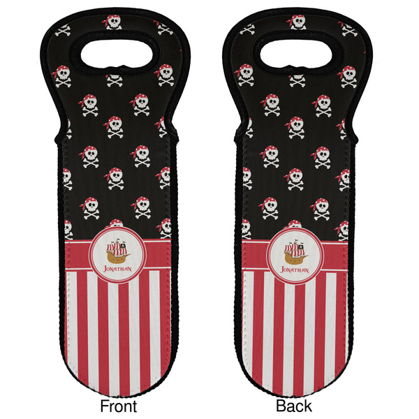 Pirate & Stripes Wine Tote Front & Back