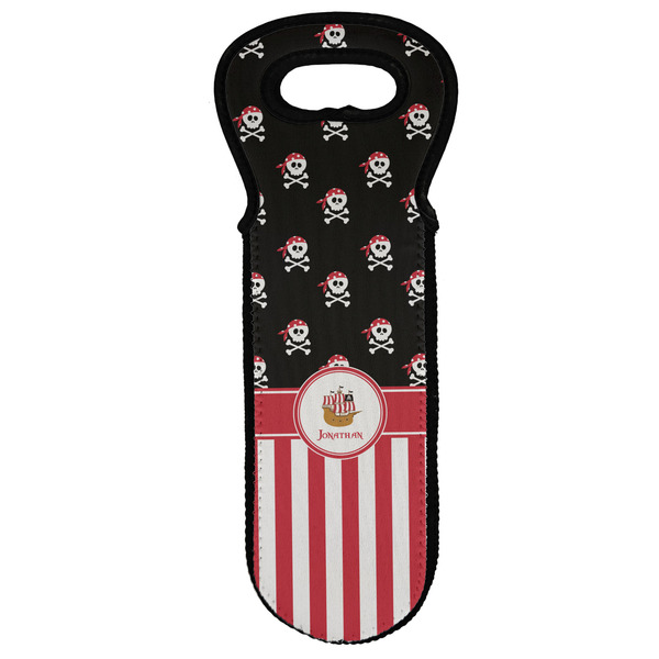 Custom Pirate & Stripes Wine Tote Bag (Personalized)