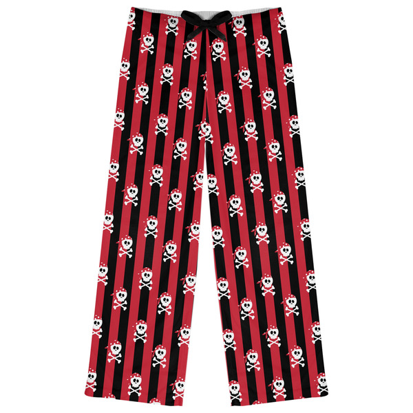Custom Pirate & Stripes Womens Pajama Pants - 2XL