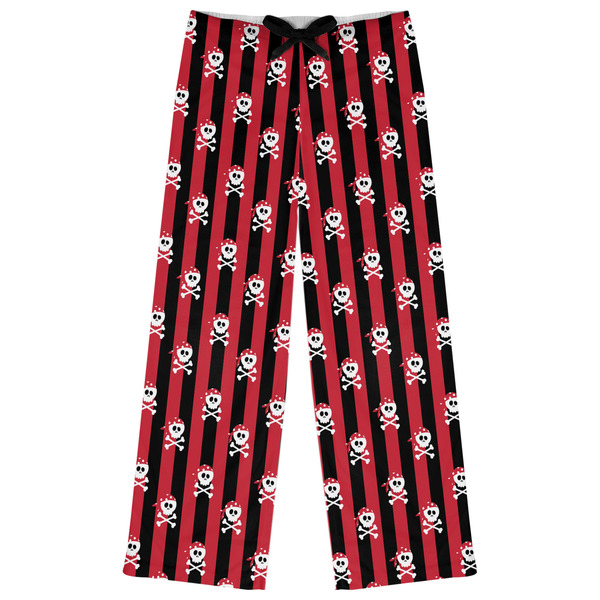 Custom Pirate & Stripes Womens Pajama Pants - M