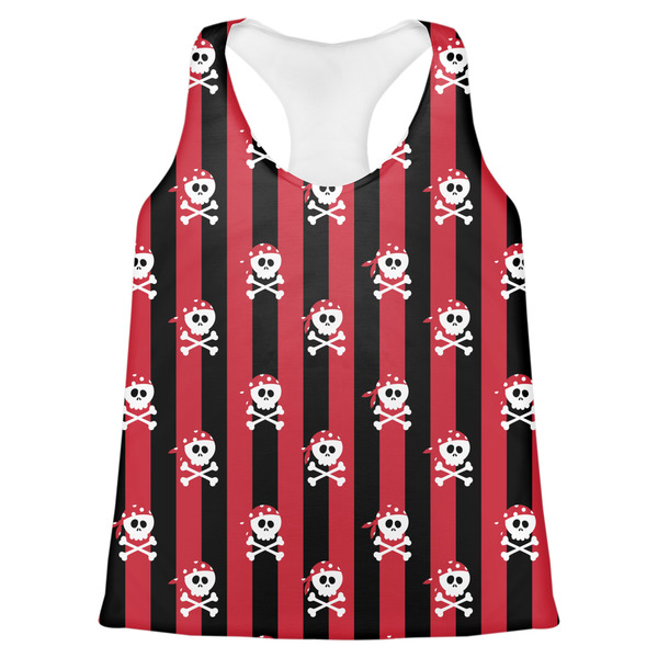 Custom Pirate & Stripes Womens Racerback Tank Top - 2X Large