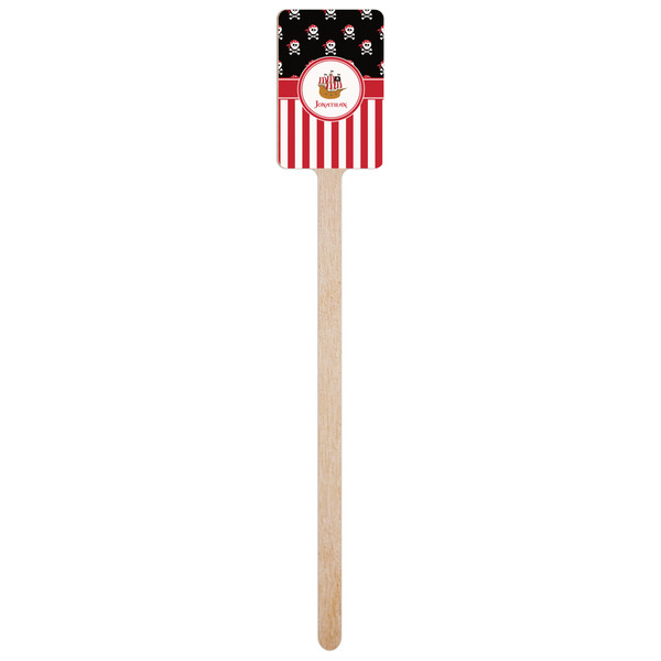 Pirate & Stripes Wooden 6.25" Stir Stick - Rectangular - Single Stick