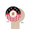 Pirate & Stripes Wooden 6" Food Pick - Round - Single Sided - Front & Back