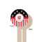 Pirate & Stripes Wooden 6" Stir Stick - Round - Single Sided - Front & Back