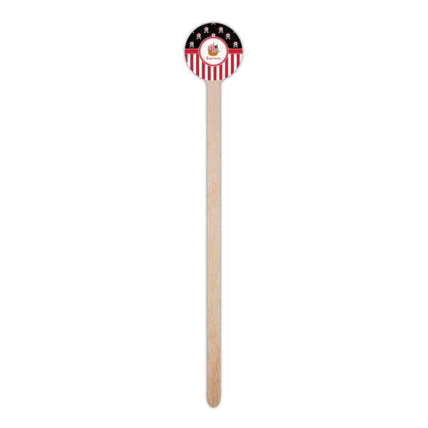 Pirate & Stripes Wooden 6" Stir Stick - Round - Single Stick