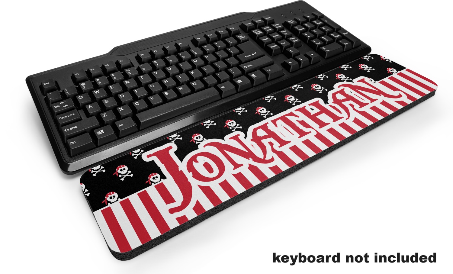 Pirate & Stripes Keyboard Wrist Rest (Personalized) YouCustomizeIt
