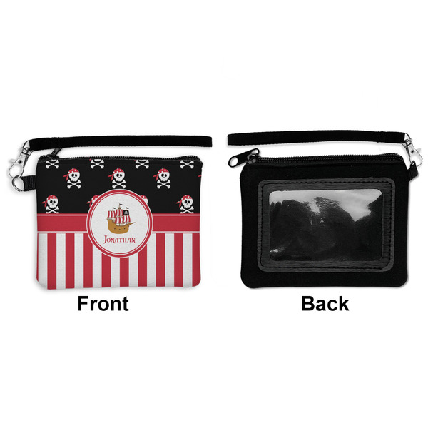 Pirate & Stripes Wristlet ID Cases - Front & Back