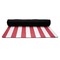 Pirate & Stripes Yoga Mat Rolled up Black Rubber Backing