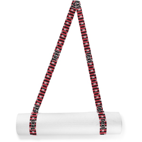 Custom Pirate & Stripes Yoga Mat Strap (Personalized)