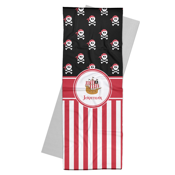 Custom Pirate & Stripes Yoga Mat Towel (Personalized)
