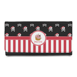 Pirate & Stripes Leatherette Ladies Wallet (Personalized)