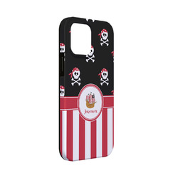 Pirate & Stripes iPhone Case - Rubber Lined - iPhone 13 Mini (Personalized)