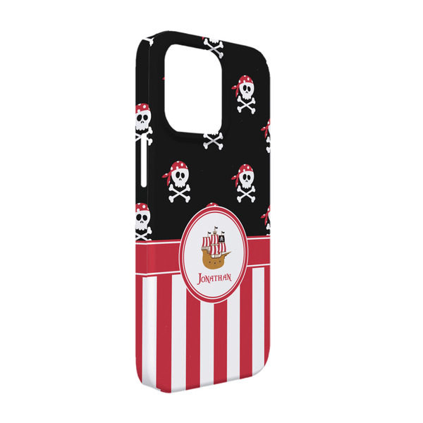 Custom Pirate & Stripes iPhone Case - Plastic - iPhone 13 Pro (Personalized)