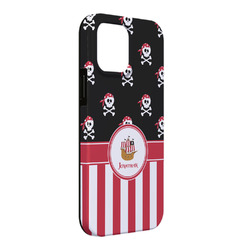 Pirate & Stripes iPhone Case - Rubber Lined - iPhone 13 Pro Max (Personalized)